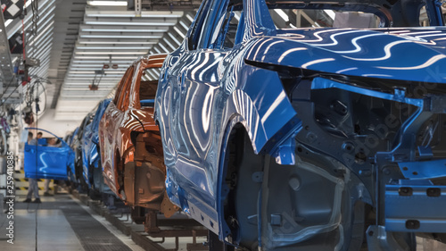 Wallpaper Mural Production line of automobile plant, painting shop Torontodigital.ca