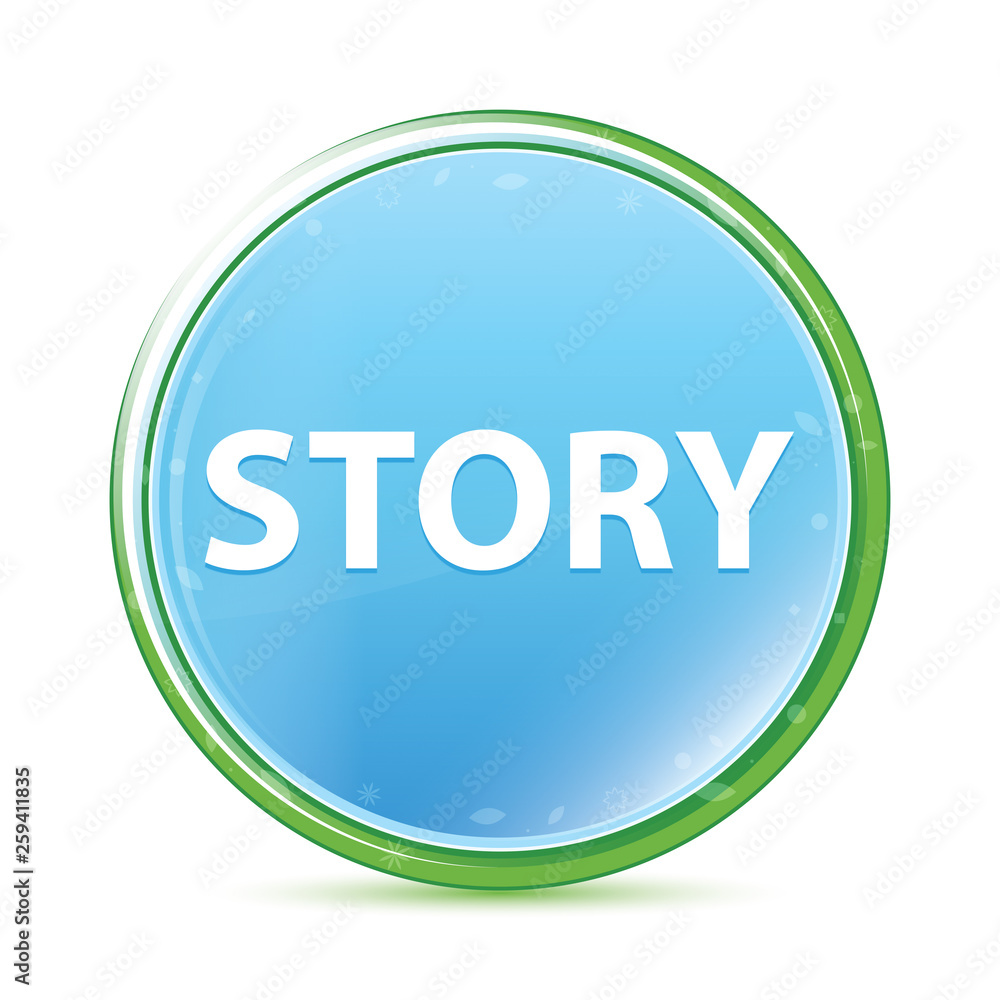Story natural aqua cyan blue round button Story natural aqua cyan blue round button