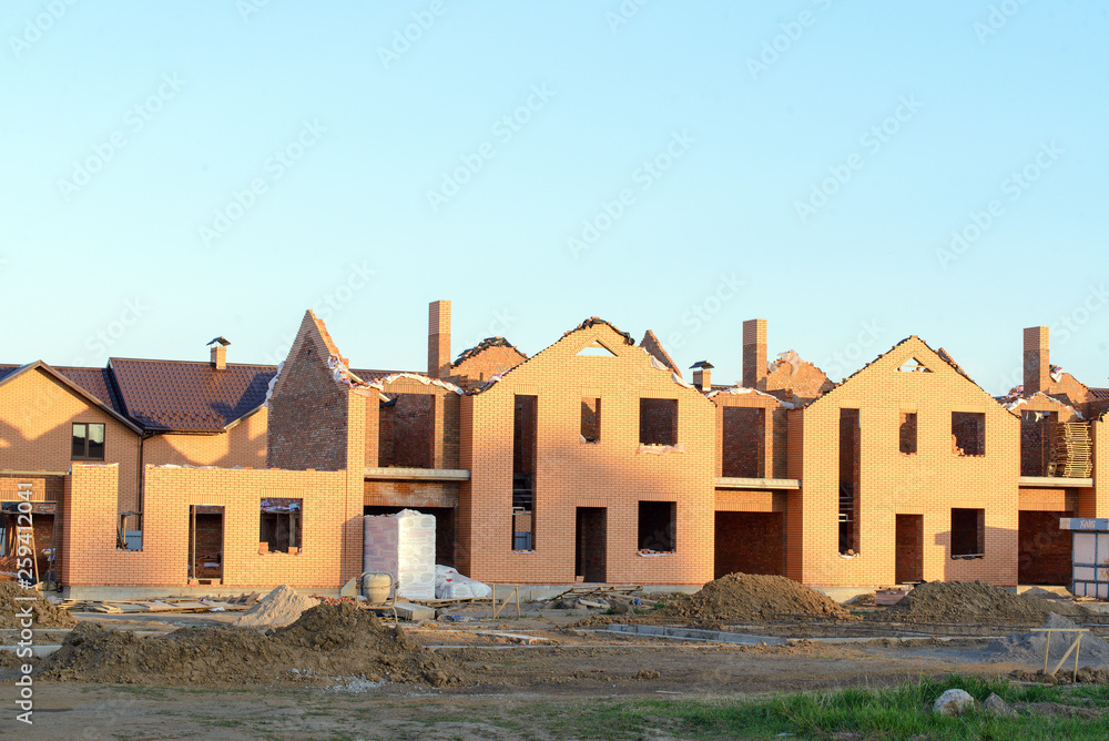 Newly built homes in a residential estate