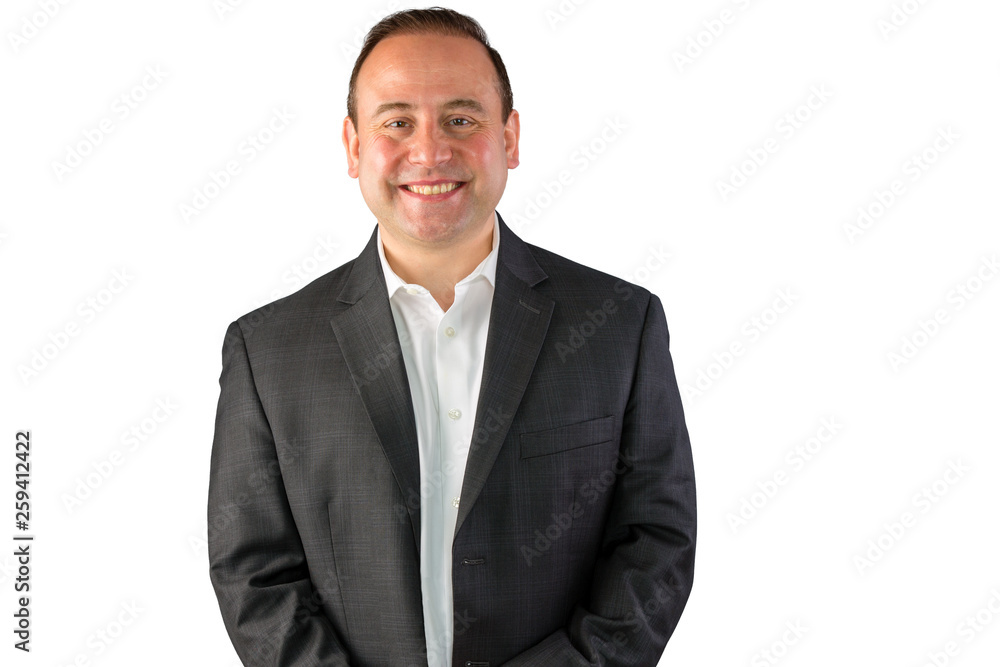 Happy businessman portrait with copy space Happy businessman portrait with copy space