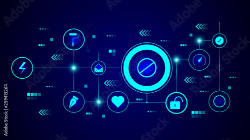 restricted, vector design site icon. From web set