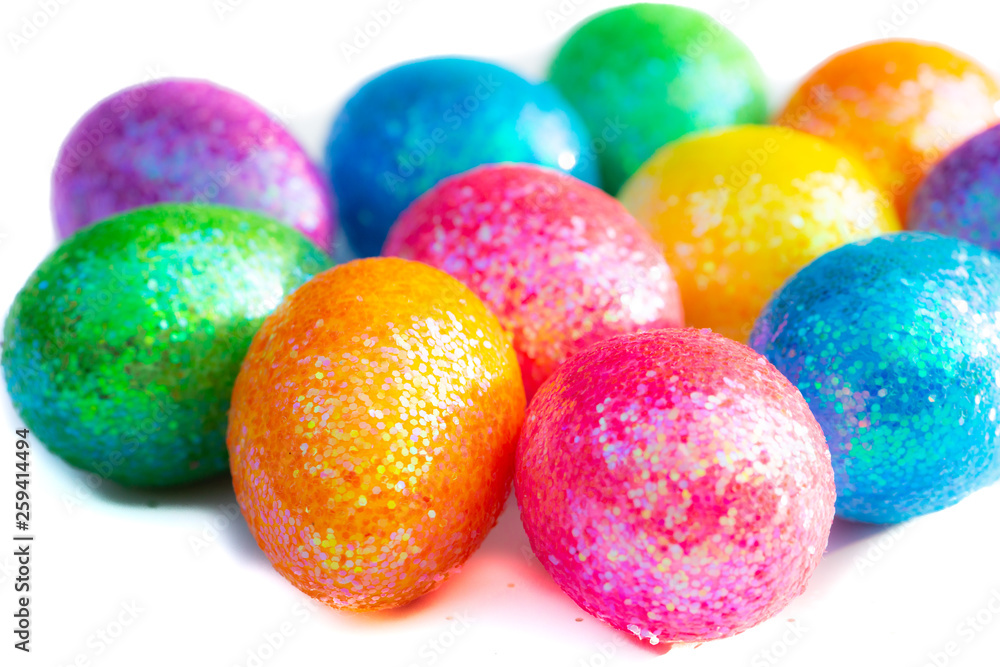 easter eggs on white background easter eggs on white background