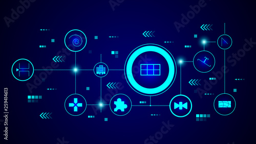 square framed Small grid icon. From web set