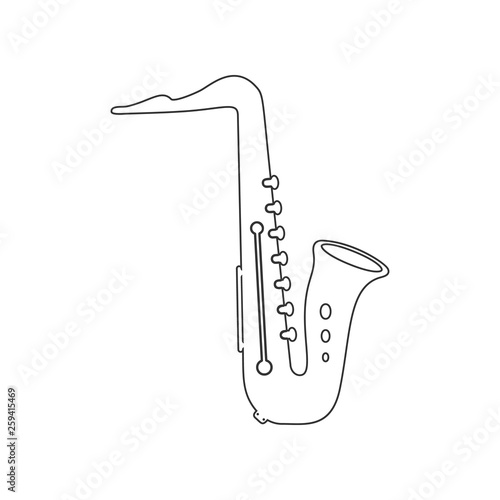 saxophone icon. Element of zoo for mobile concept and web apps icon. Outline, thin line icon for website design and development, app development