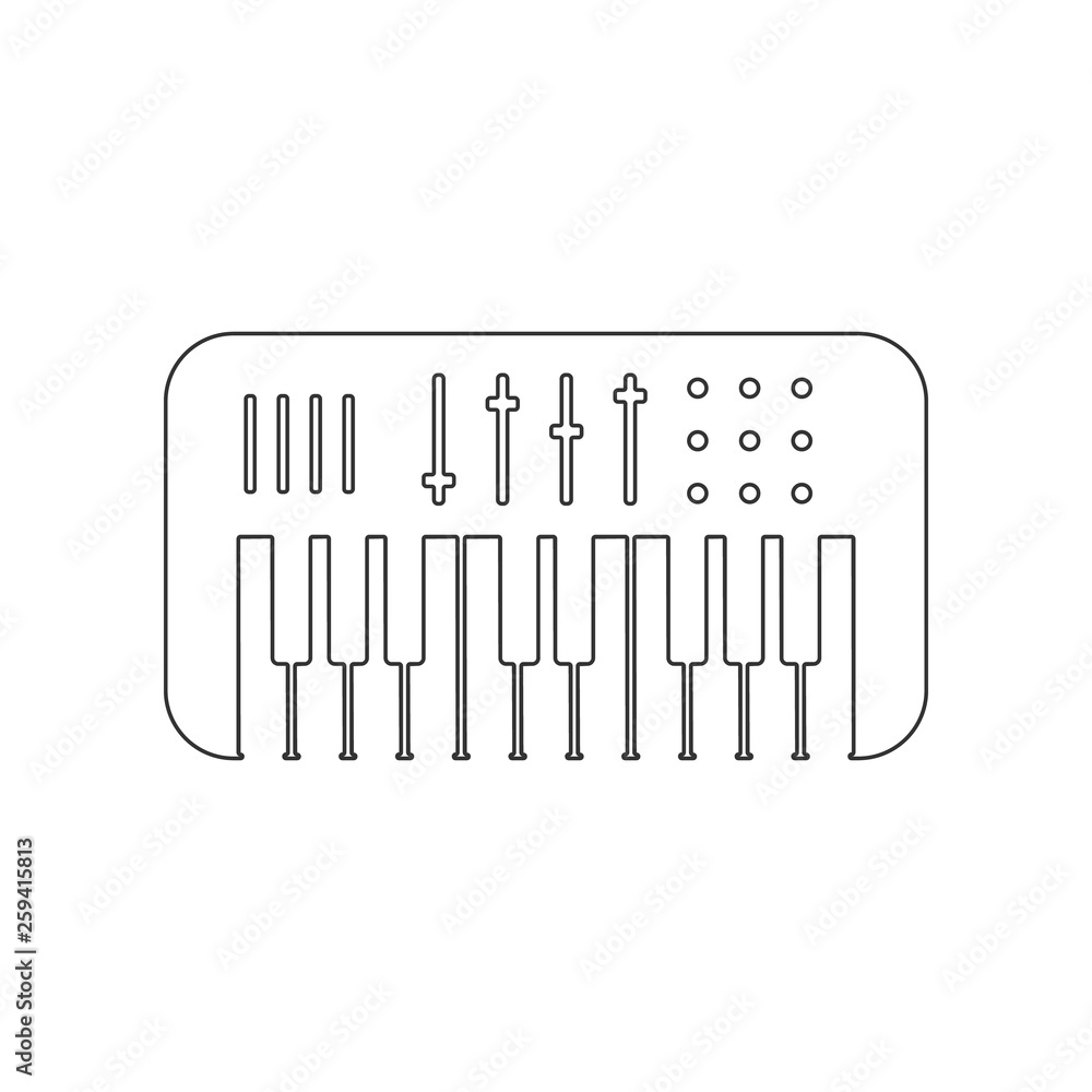 synthesizer icon. Element of zoo for mobile concept and web apps icon. Outline, thin line icon for website design and development, app development synthesizer icon. Element of zoo for mobile concept and web apps icon. Outline, thin line icon for website design and development, app development
