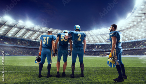 American football player in professional sport arena. © VIAR PRO studio