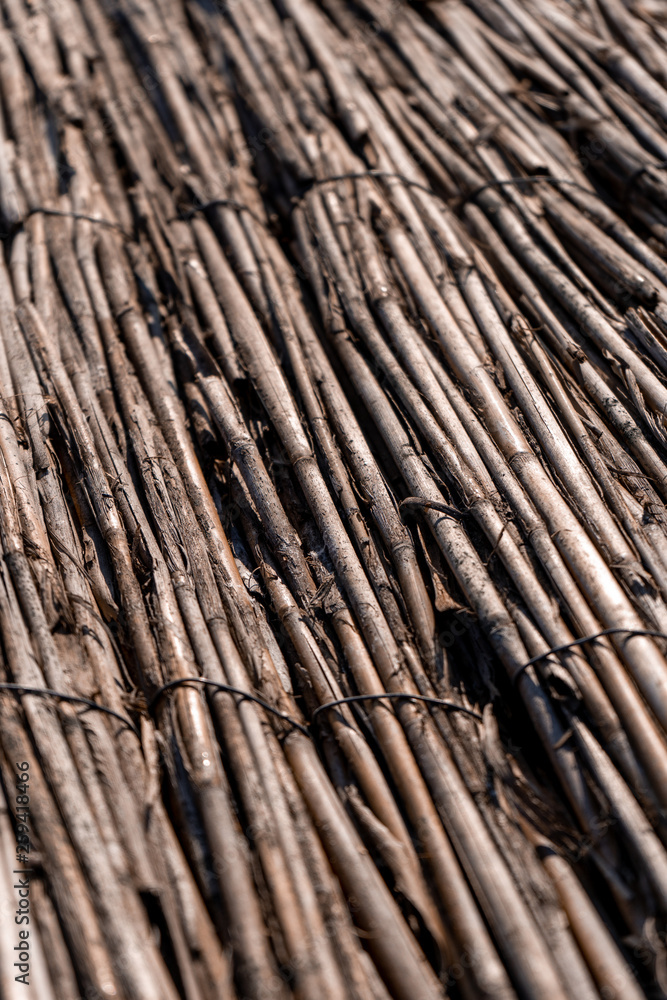 Details of thatched roof of the house Details of thatched roof of the house