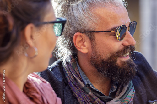 Close up of smiling couple