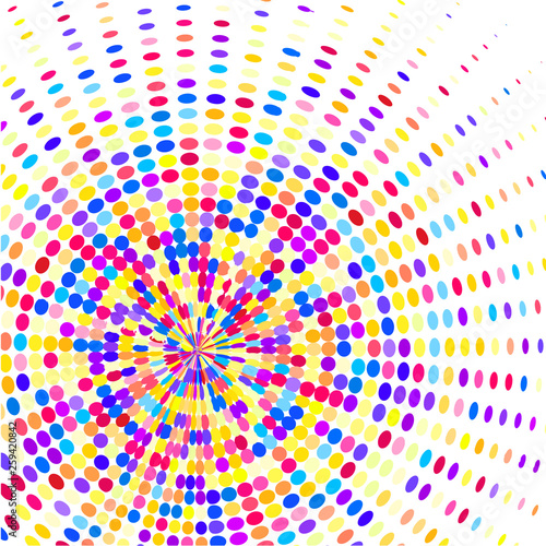 Circle with multicolored rays    