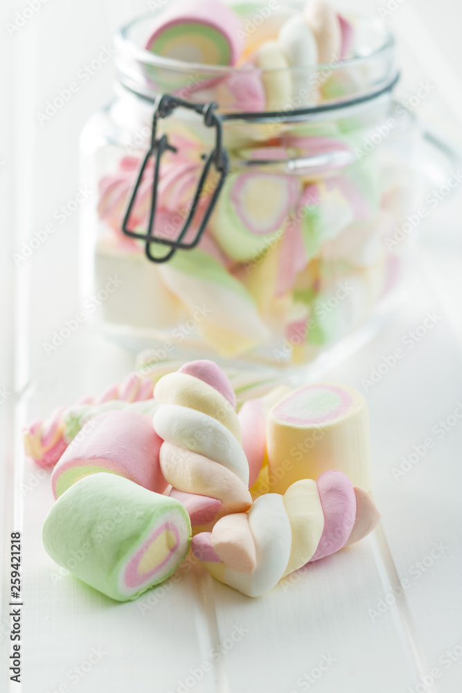 Sweet colorful marshmallows. Sweet colorful marshmallows.