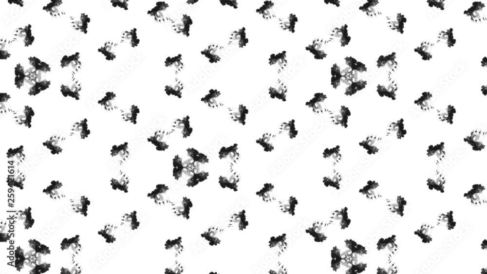 3d render ink kaleidoscope effect with luma matte as alpha channel for visual effects and easy compositing. Black ink on white background 7 3d render ink kaleidoscope effect with luma matte as alpha channel for visual effects and easy compositing. Black ink on white background 7