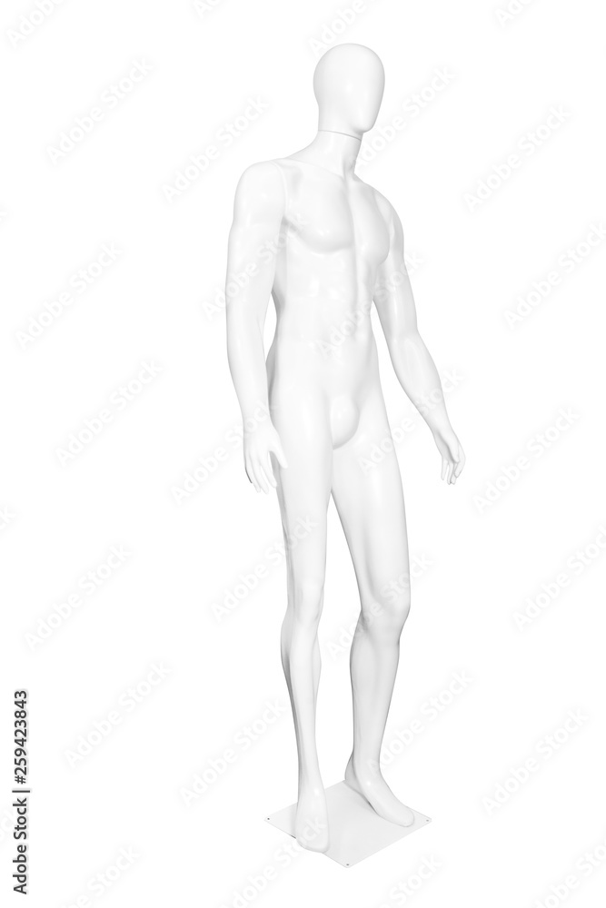 Gloss color mannequin isolated