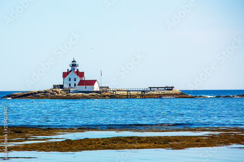 Lighthouse in Booth Bay Harbor, Maine.