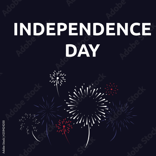 Vector firework 4th of july american independence day