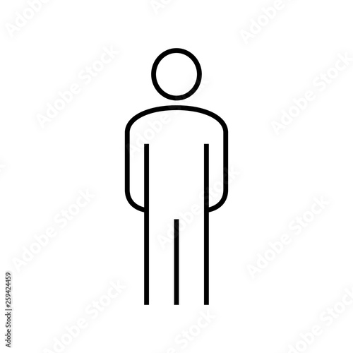 Man vector icon. Gender icon. Simple flat symbol. Vector illustration