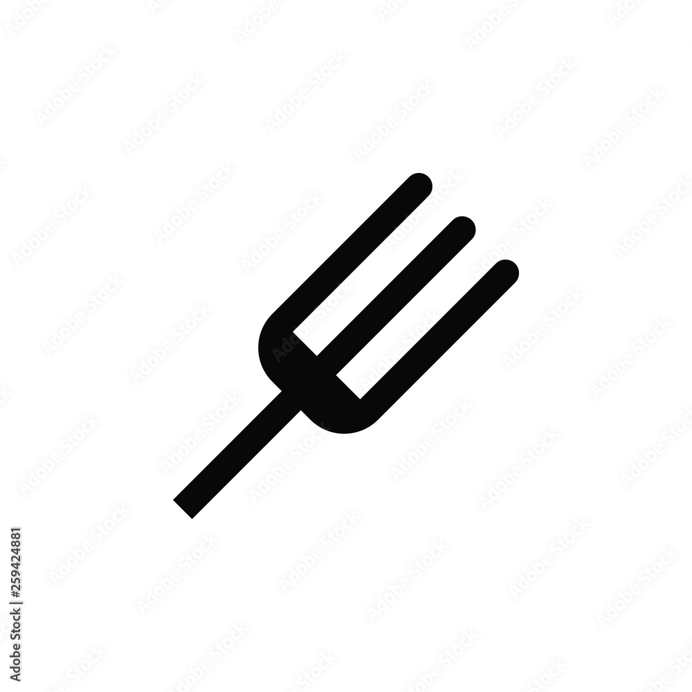 Fork vector icon. Element of kitchen for mobile concept and web apps illustration. Thin flat icon for website design and development, app development. Premium icon