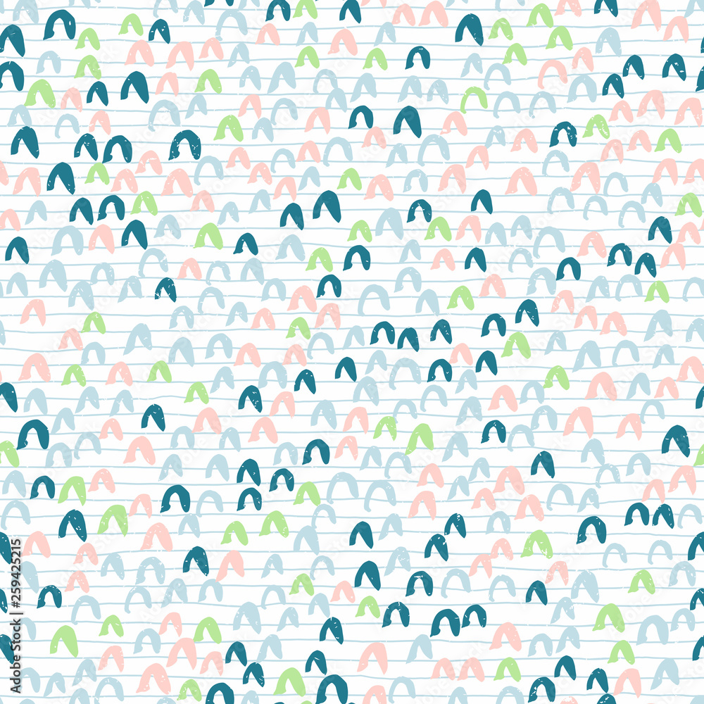 Hand drawn brush stroke seamless pattern. Vector illustration.