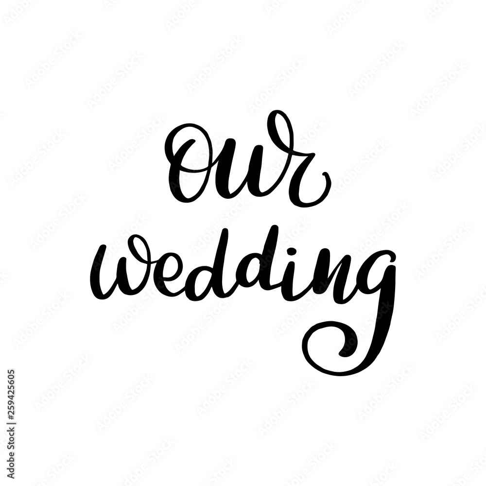 lettering our wedding