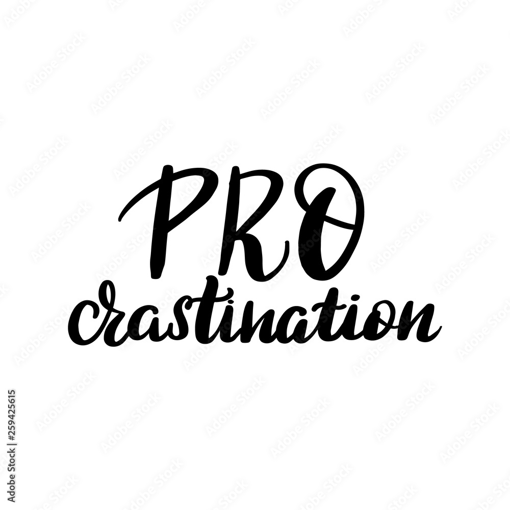 brush lettering PROcrastintion
