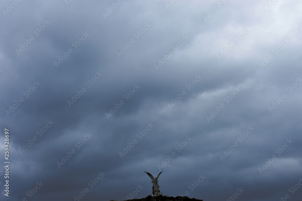 A cloudy sky over Comillas, Cantabria A cloudy sky over Comillas, Cantabria