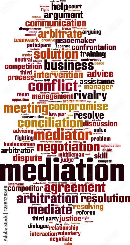Obraz premium Mediation word cloud