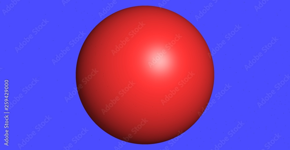 red ball isolated on blue background red ball isolated on blue background