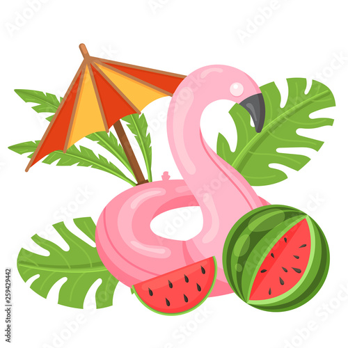 Summer web banner, summertime concept