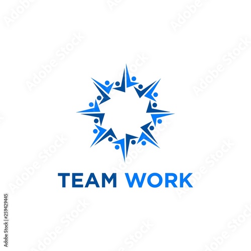 people group, teamwork logo design