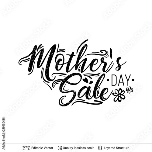 Happy Mother's Day greeting text black on white.