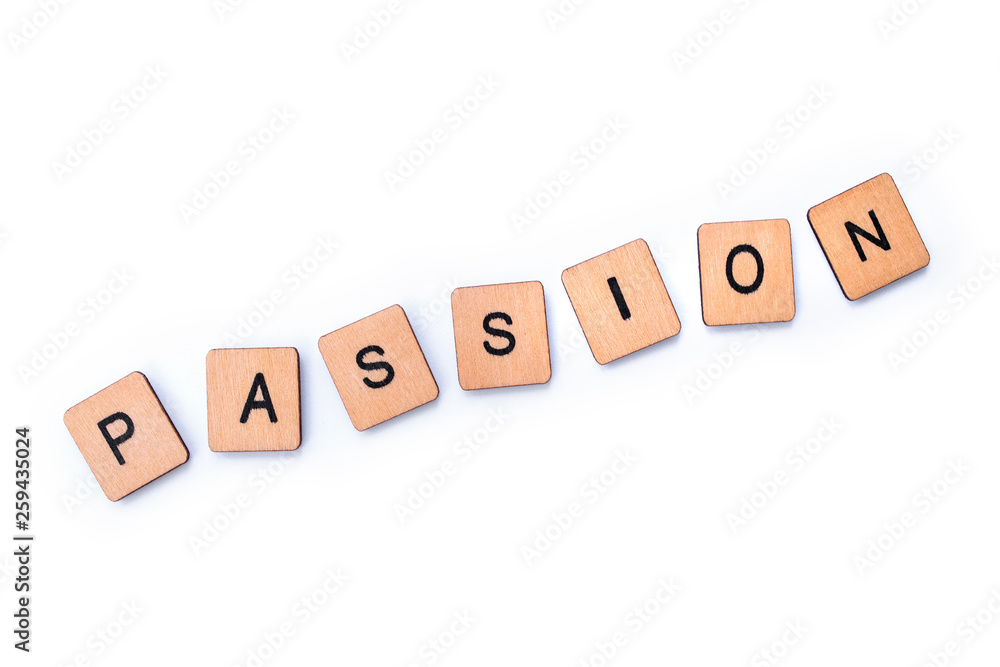The word PASSION The word PASSION