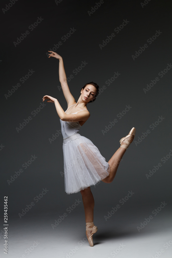 Young beautiful ballerina is posing in studio Young beautiful ballerina is posing in studio