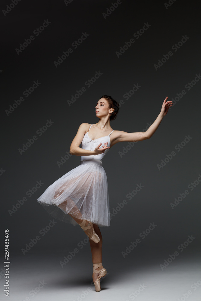 Young beautiful ballerina is posing in studio Young beautiful ballerina is posing in studio