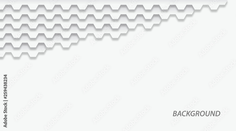 White abstract texture of hexagons. Vector background 3d paper art style can be used in cover design, book design, poster, cd cover, flyer, website backgrounds or advertising White abstract texture of hexagons. Vector background 3d paper art style can be used in cover design, book design, poster, cd cover, flyer, website backgrounds or advertising