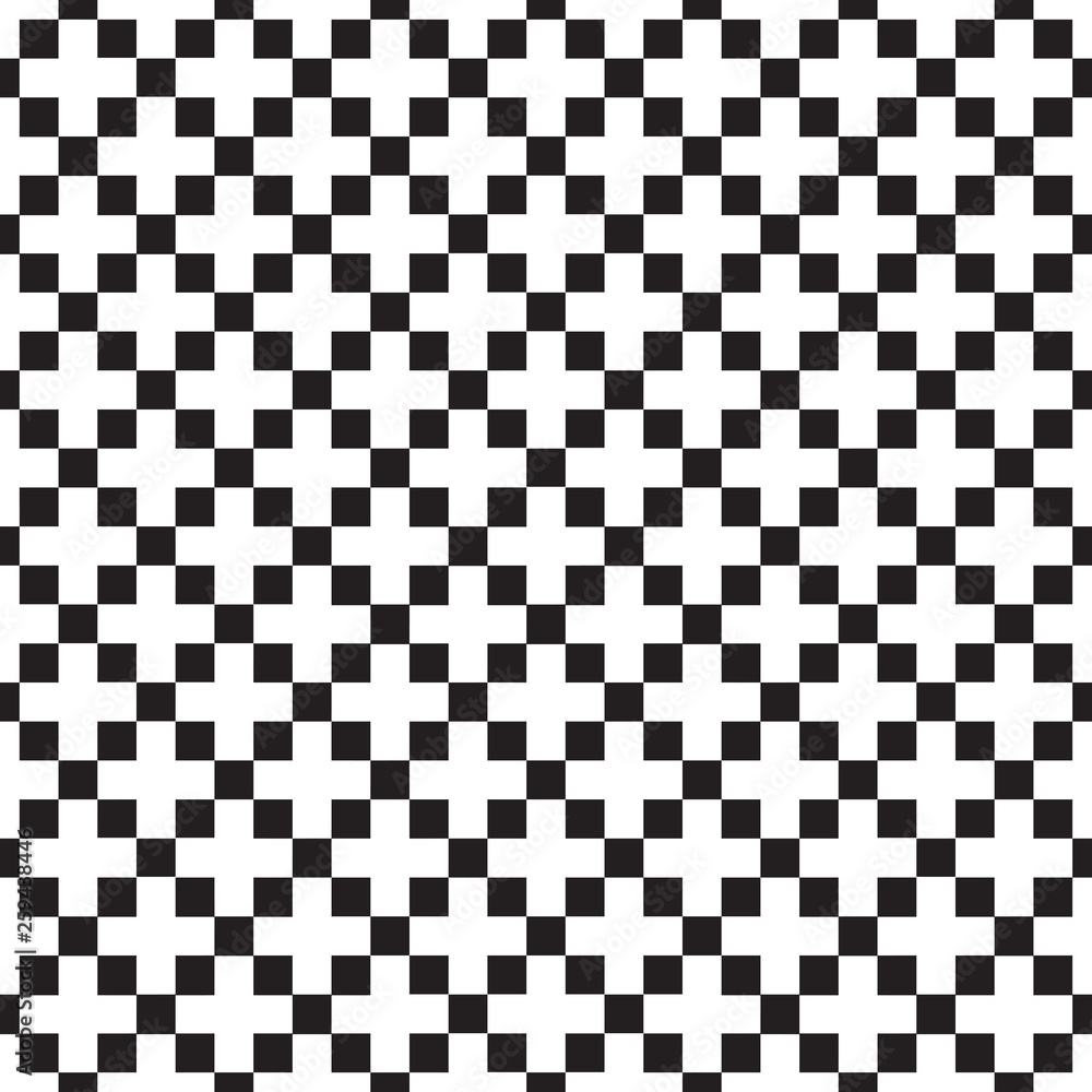 Fototapeta premium Seamless geometric checkerboard cross pattern background