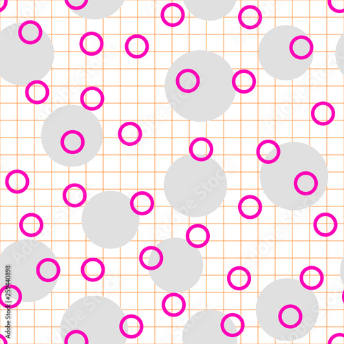 Memphis pattern background. Summer fun abstract isolated backdrop. Contemporary seamless graphics. Textile design style. Geometric fashion and wallpaper. Universal colorful decorative. Vector