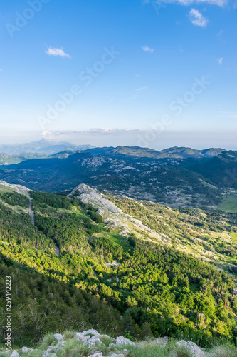 The scenic viewpoint is at the top of a high mountain.