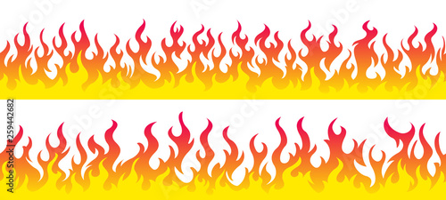 Fire flame frame borders