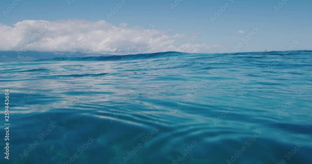 Over under shot of calm ocean Over under shot of calm ocean