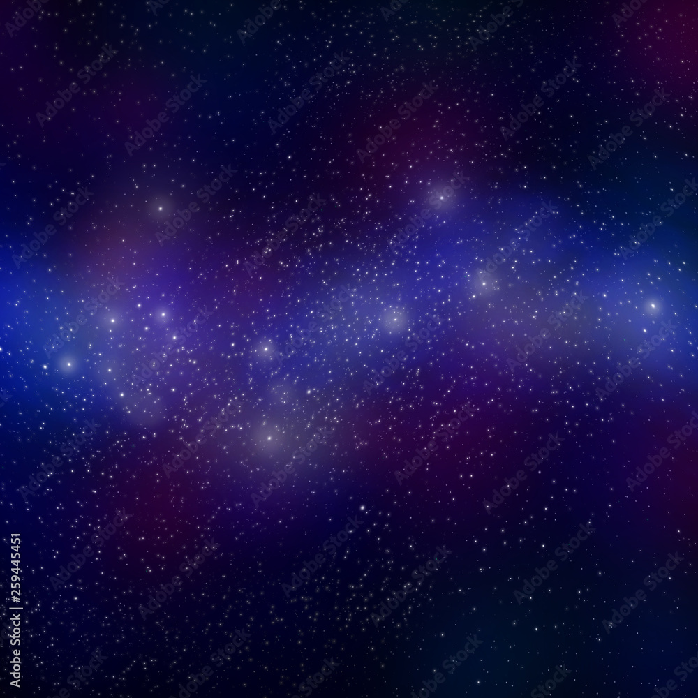 Star field in a nebula of interstellar gases