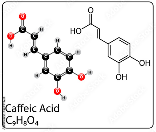 Caffeic acid Molecule Structure