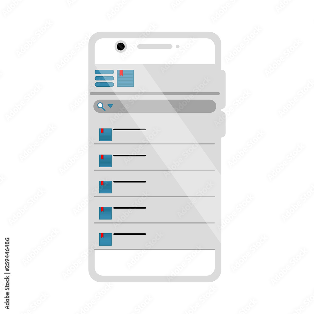 Isolated document file mobile app. Vector illustration design Isolated document file mobile app. Vector illustration design