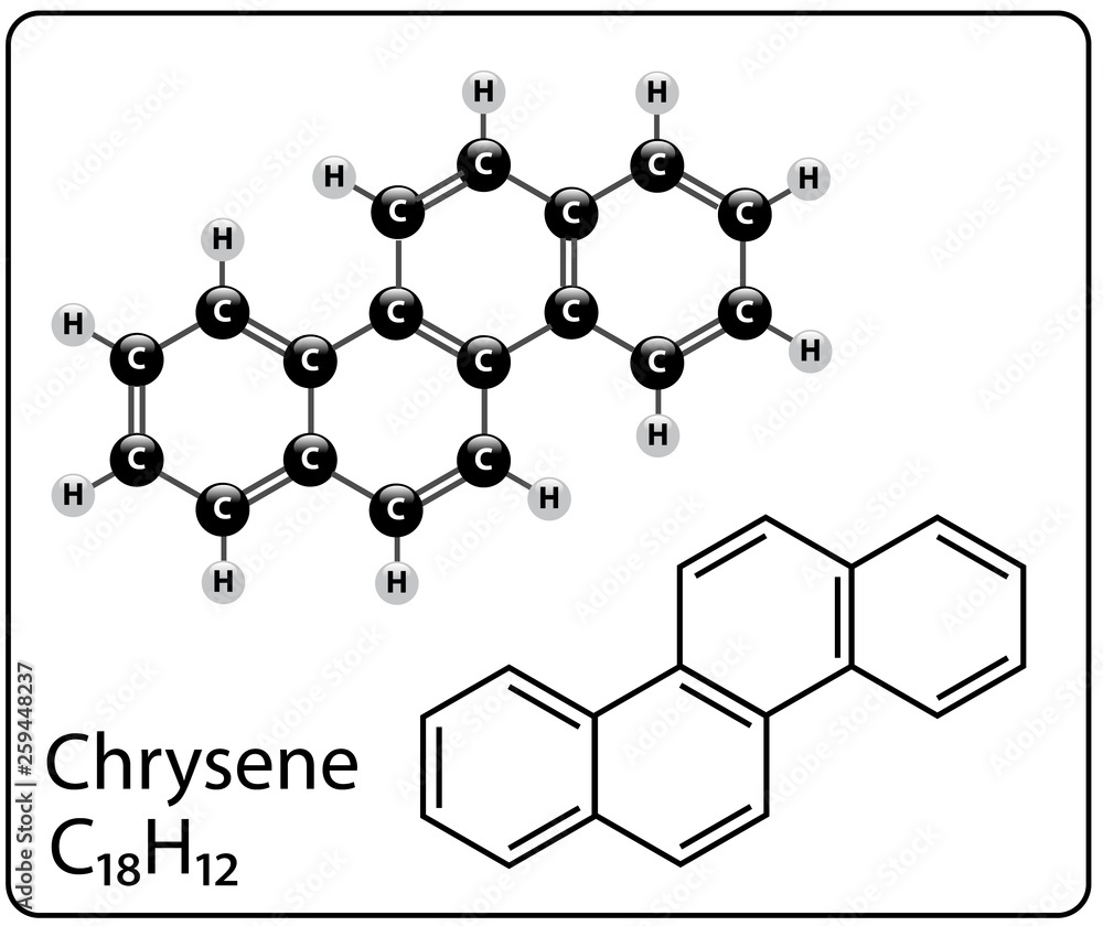 Chrysene Molecule Structure