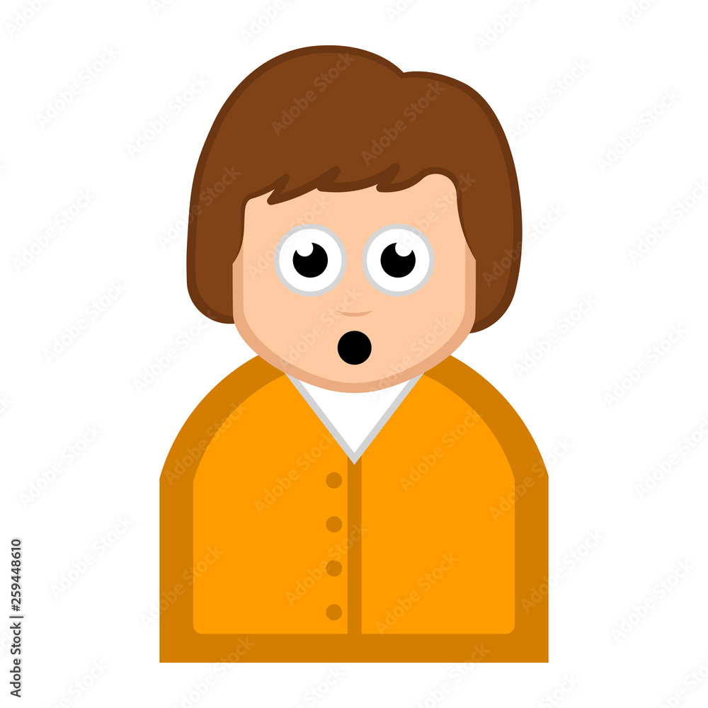 Isolated amazed woman cartoon. Vector illustration design Isolated amazed woman cartoon. Vector illustration design