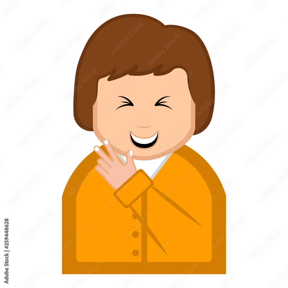 Isolated happy woman cartoon. Vector illustration design Isolated happy woman cartoon. Vector illustration design