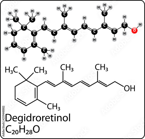 Degidroretinol Molecule Structure