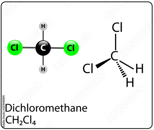 Dichloromethane Molecule Structure