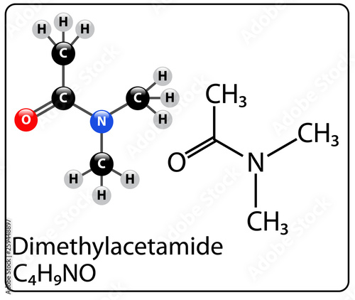 Dimethylacetamide Molecule Structure