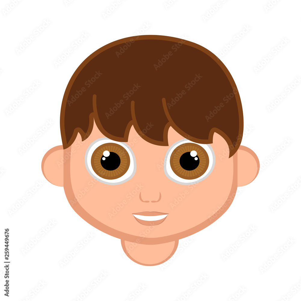 Cute happy boy avatar. Vector illustration design Cute happy boy avatar. Vector illustration design