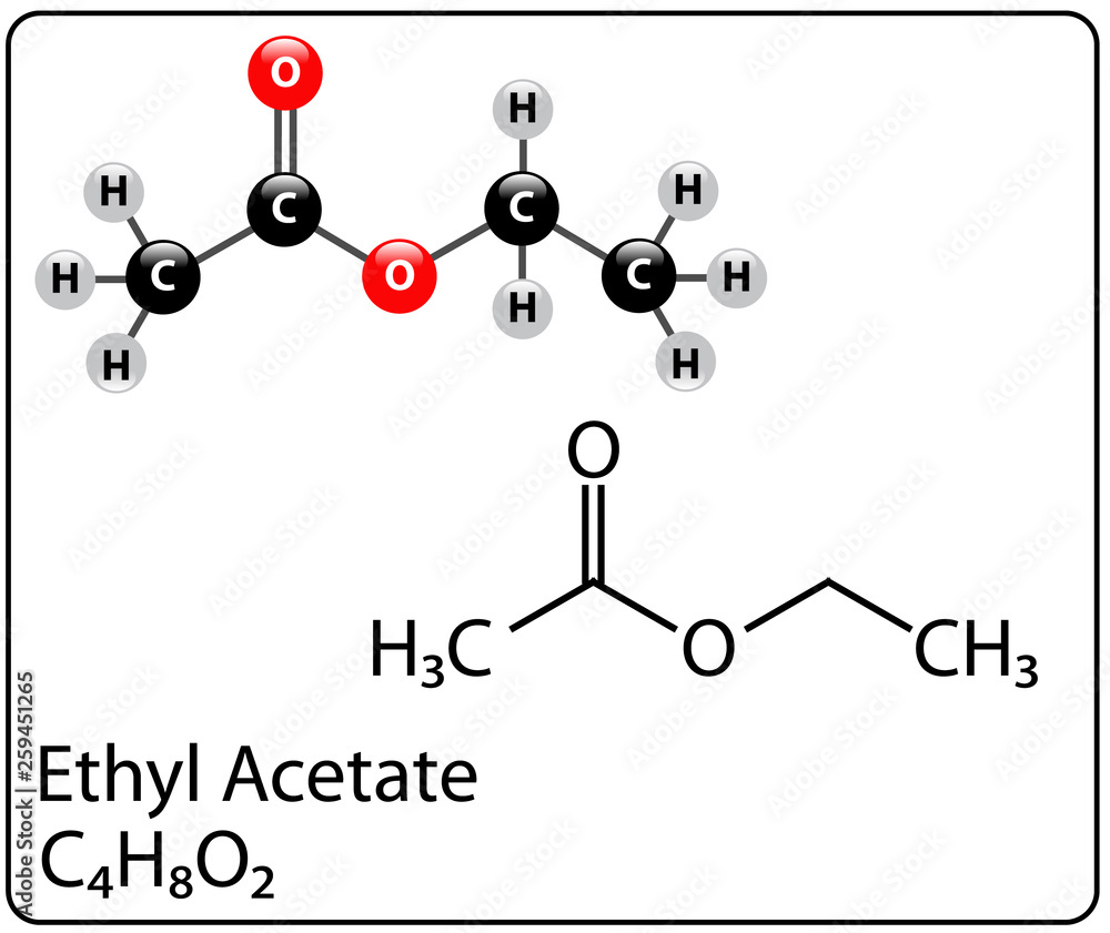Ethyl Acetate Molecule Structure Ethyl Acetate Molecule Structure
