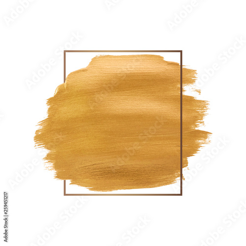 Gold brush stroke